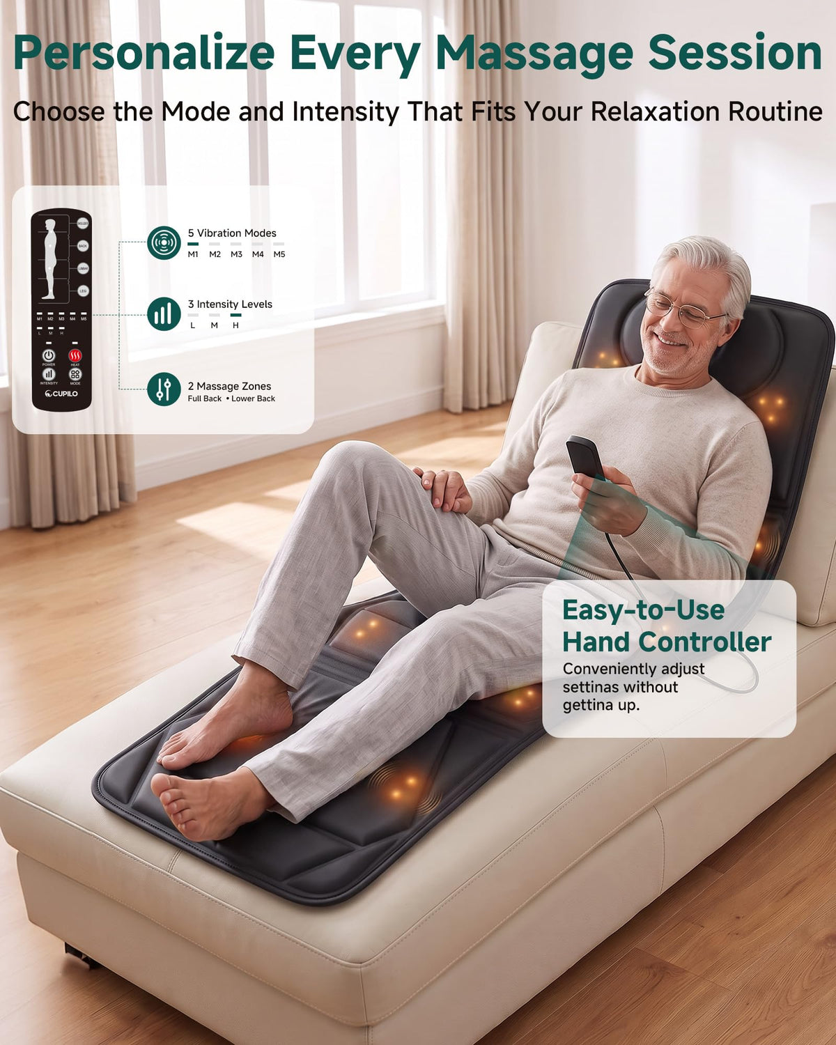 Full Body Massage Mat with Heat U964