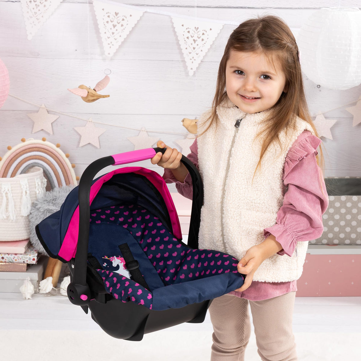 Doll Car Seat with Sun Canopy W29545