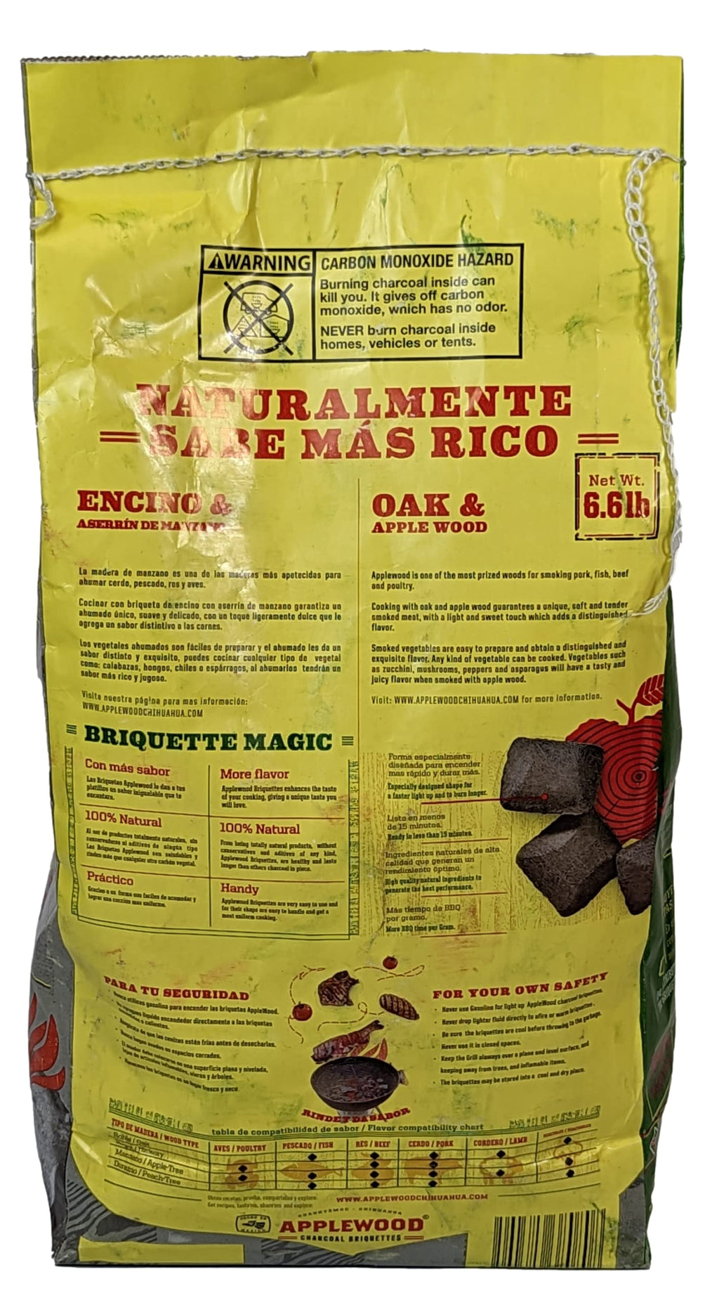 Oak & Applewood Charcoal Briquettes 6.5 Lb E150964
