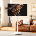 White Rolling TV Stand with Wheels K13459