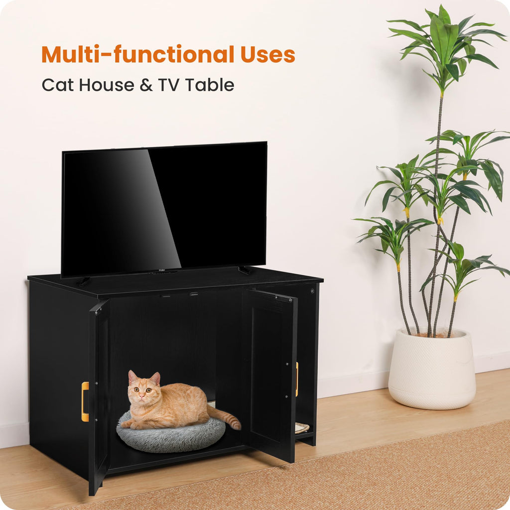 Cat Litter Box Enclosure with Scratching Mat L3275