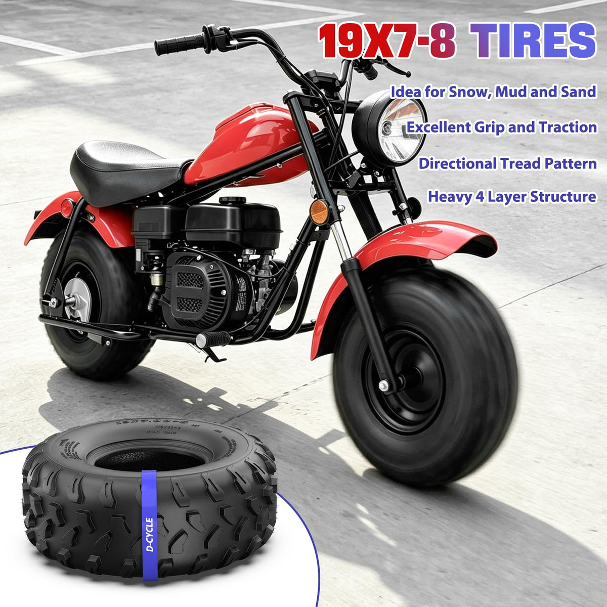 19x7-8 ATV UTV Tubeless All-Terrain Tire X17606