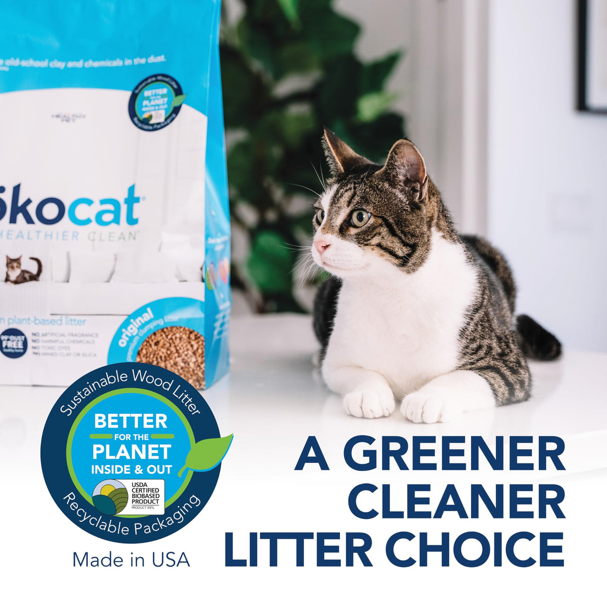 Natural Wood Clumping Cat Litter 16.6 lbs O48974