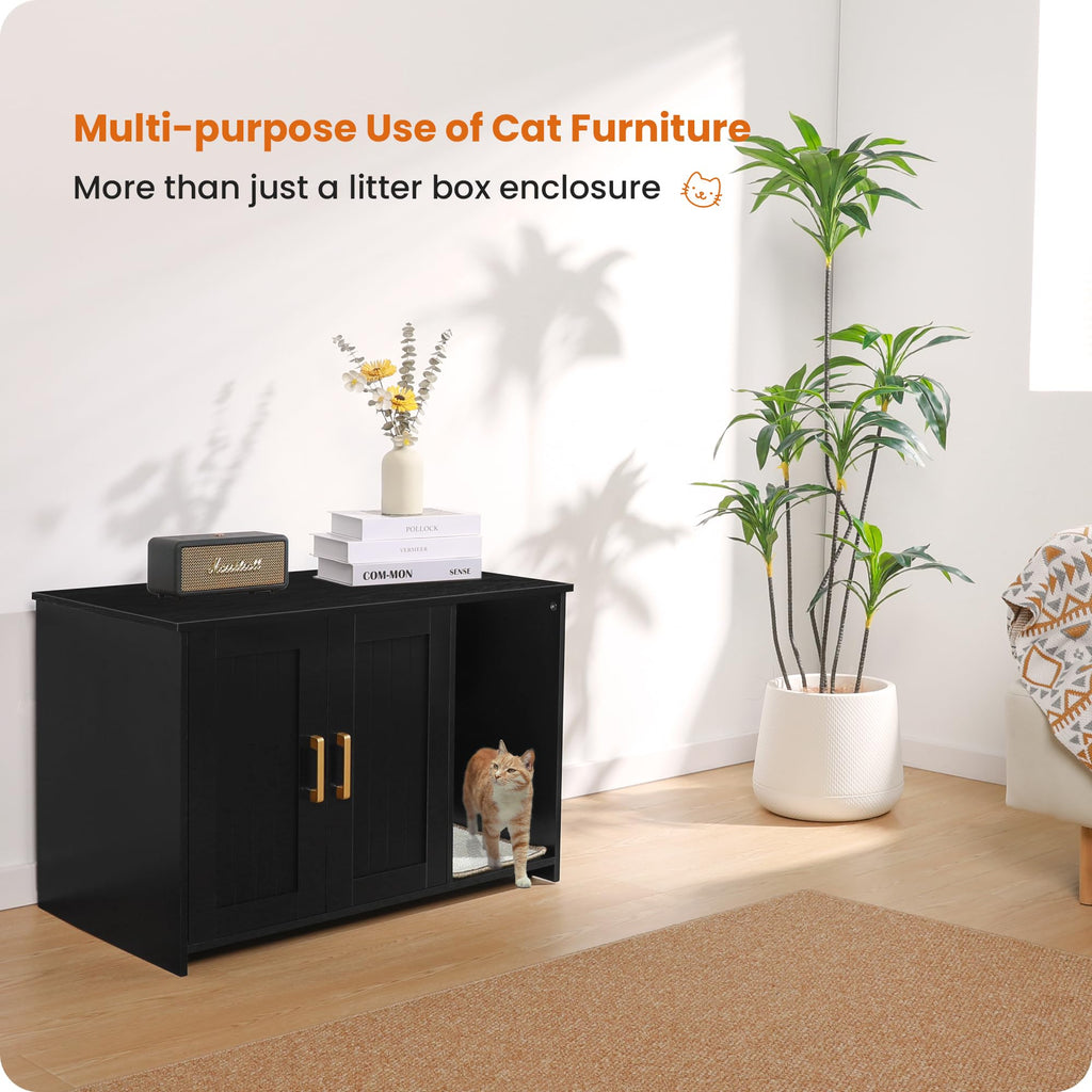 Cat Litter Box Enclosure with Scratching Mat L3275