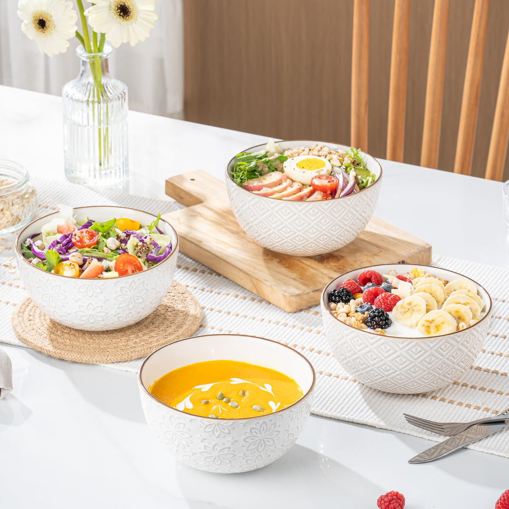 26 oz Ceramic Soup Bowls Set of 4 D5186