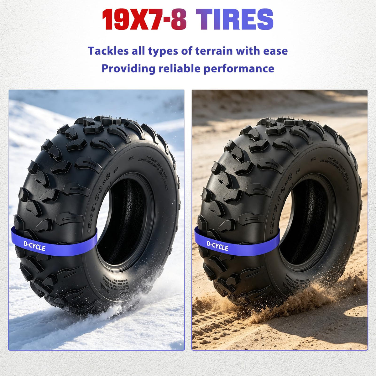 19x7-8 ATV UTV Tubeless All-Terrain Tire X17606