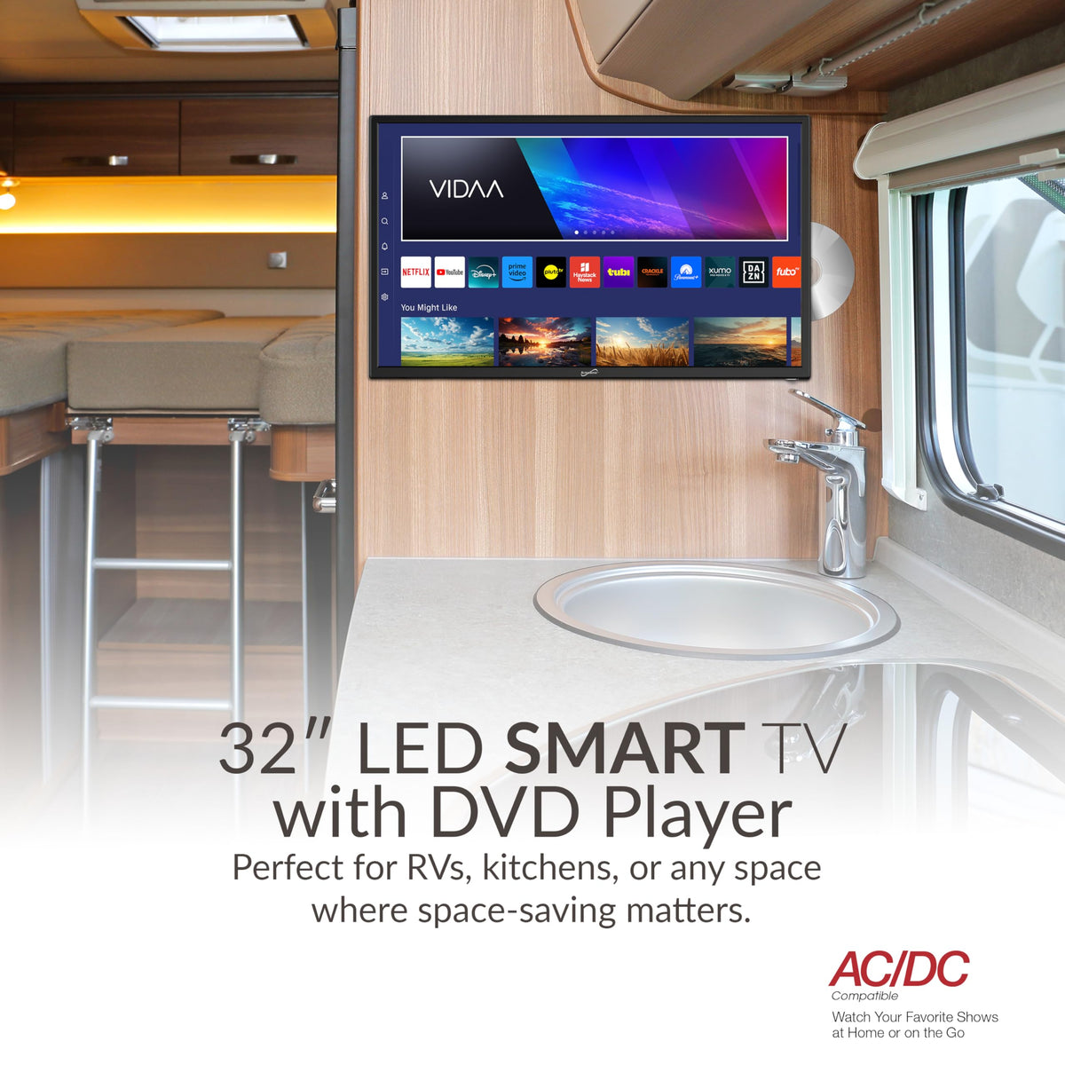 32-inch LED Smart HDTV with DVD Player O760