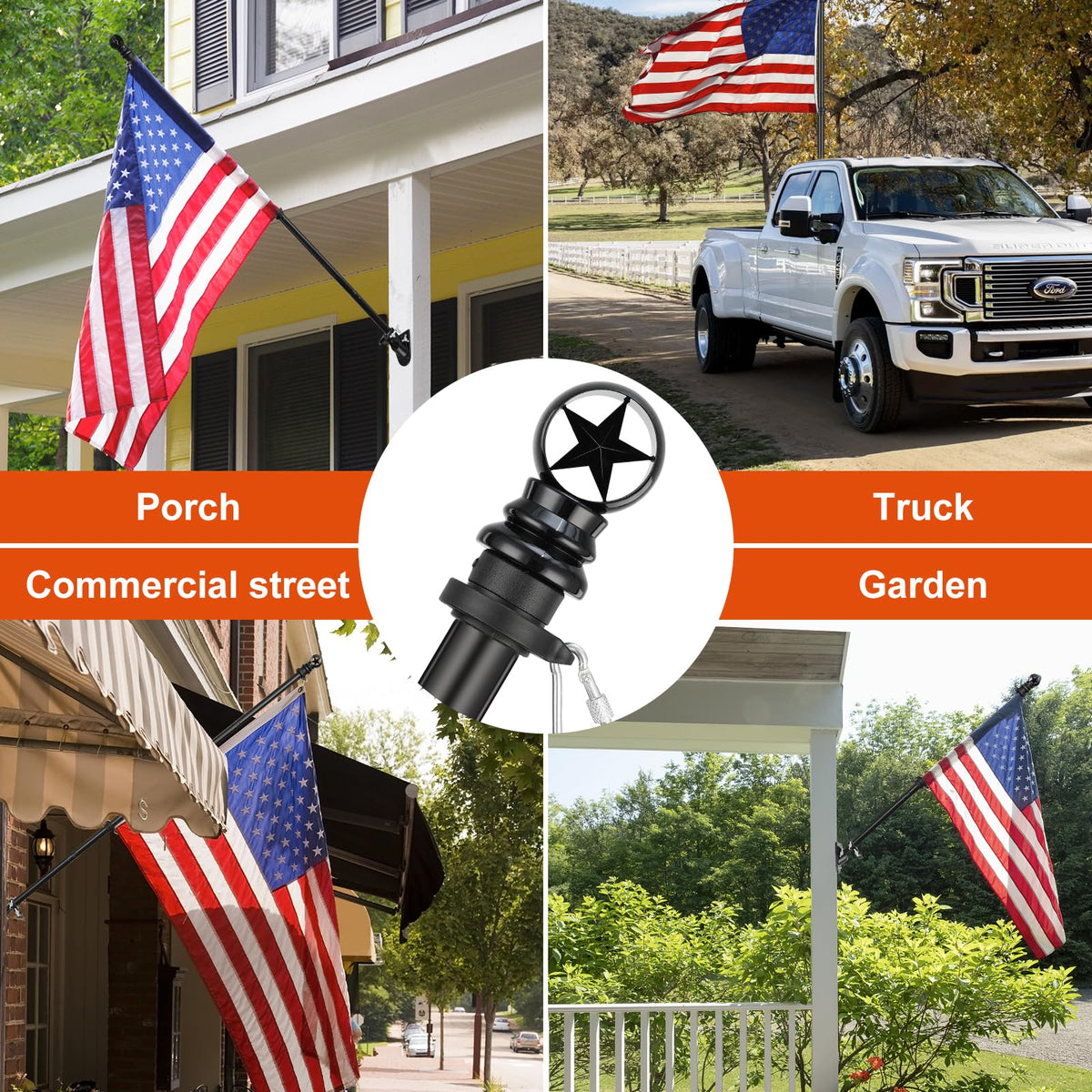 5ft Tangle-Free Stainless Steel Flag Pole Kit K9648