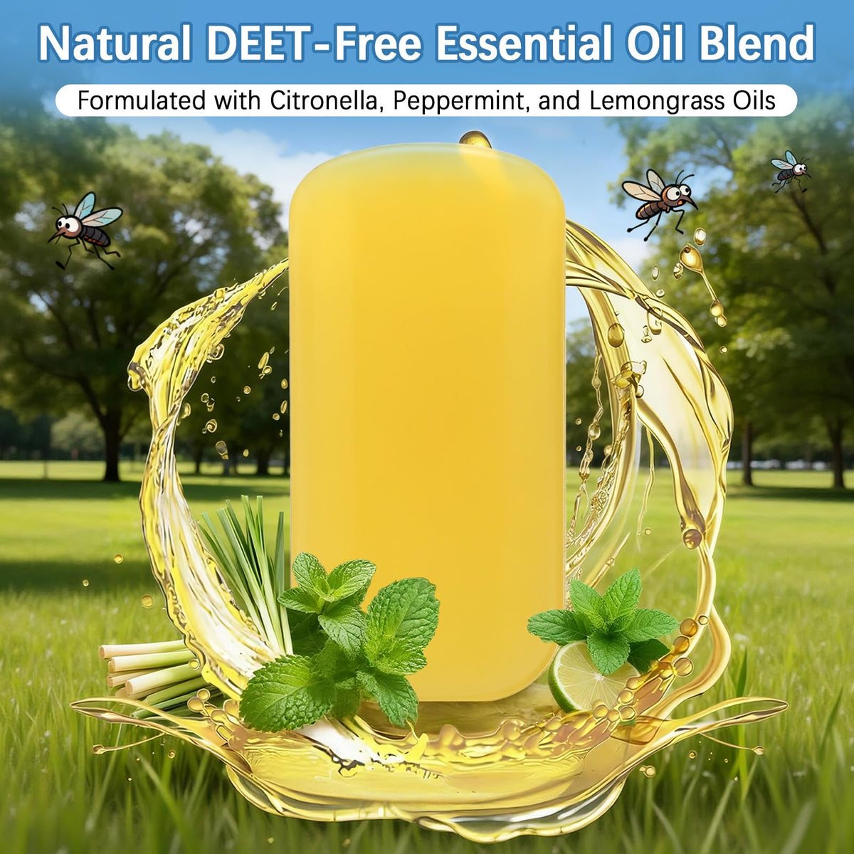 8 Pack DEET Free Mosquito Repellent Refill Pellets with Citronella Peppermint Lemongrass Oils L67330