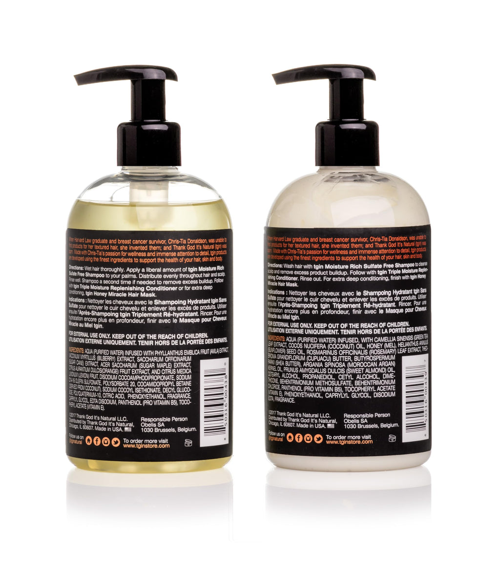 Sulfate Free Moisturizing Shampoo & Conditioner Duo 13 oz Set E154