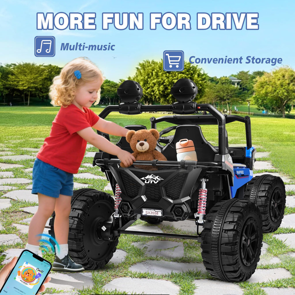 24V Ride on Toy with 4 x 200W Motors, Black P6995