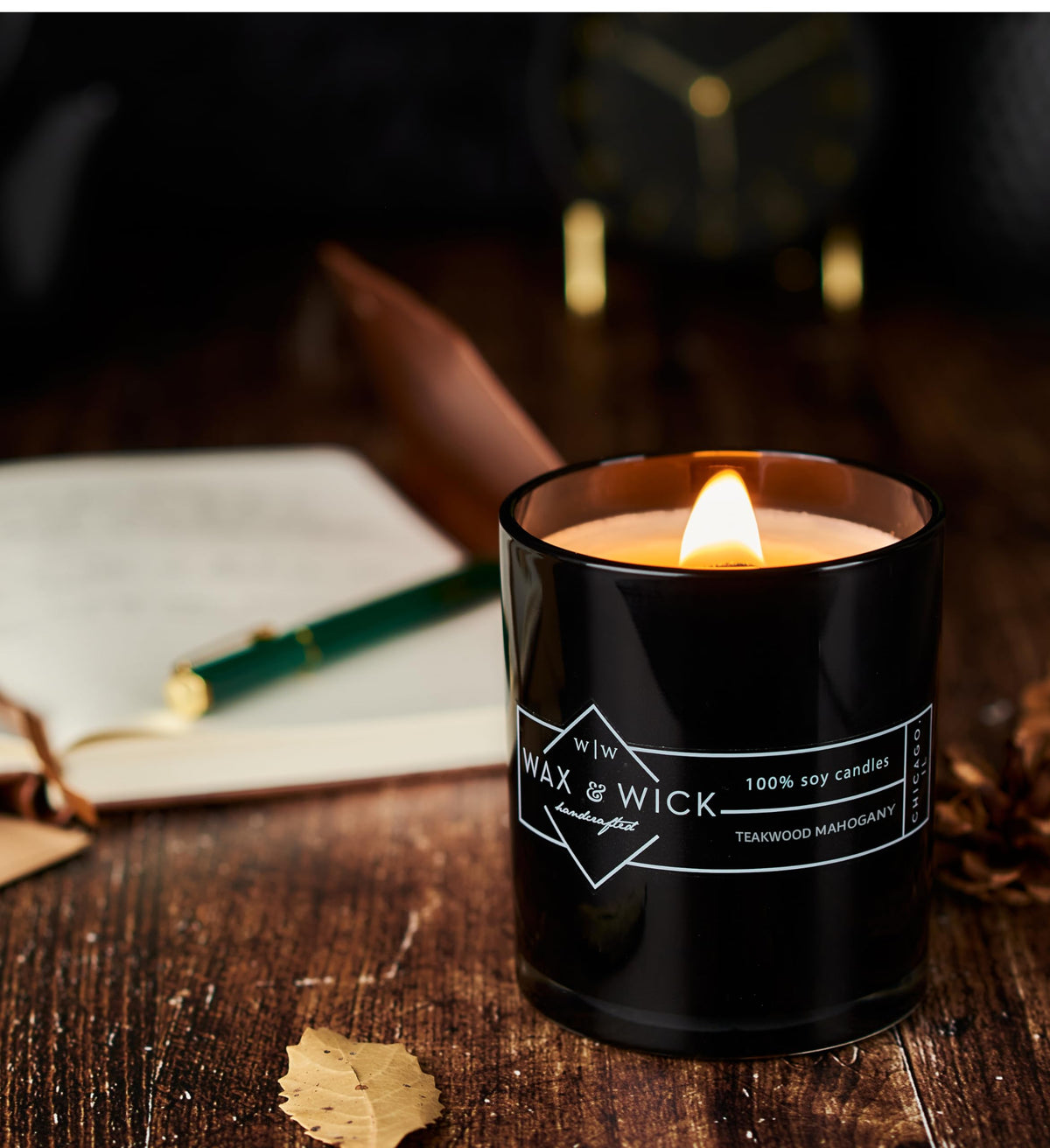 12oz Soy Wax Double Wood Wick Scented Candle Q869