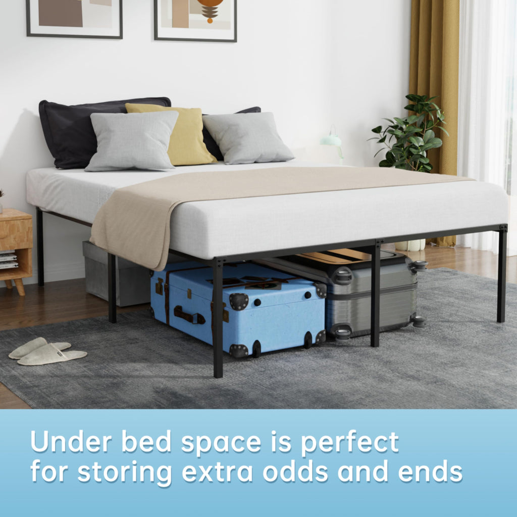 18 Inch Metal Full Bed Frame with Storage N38791