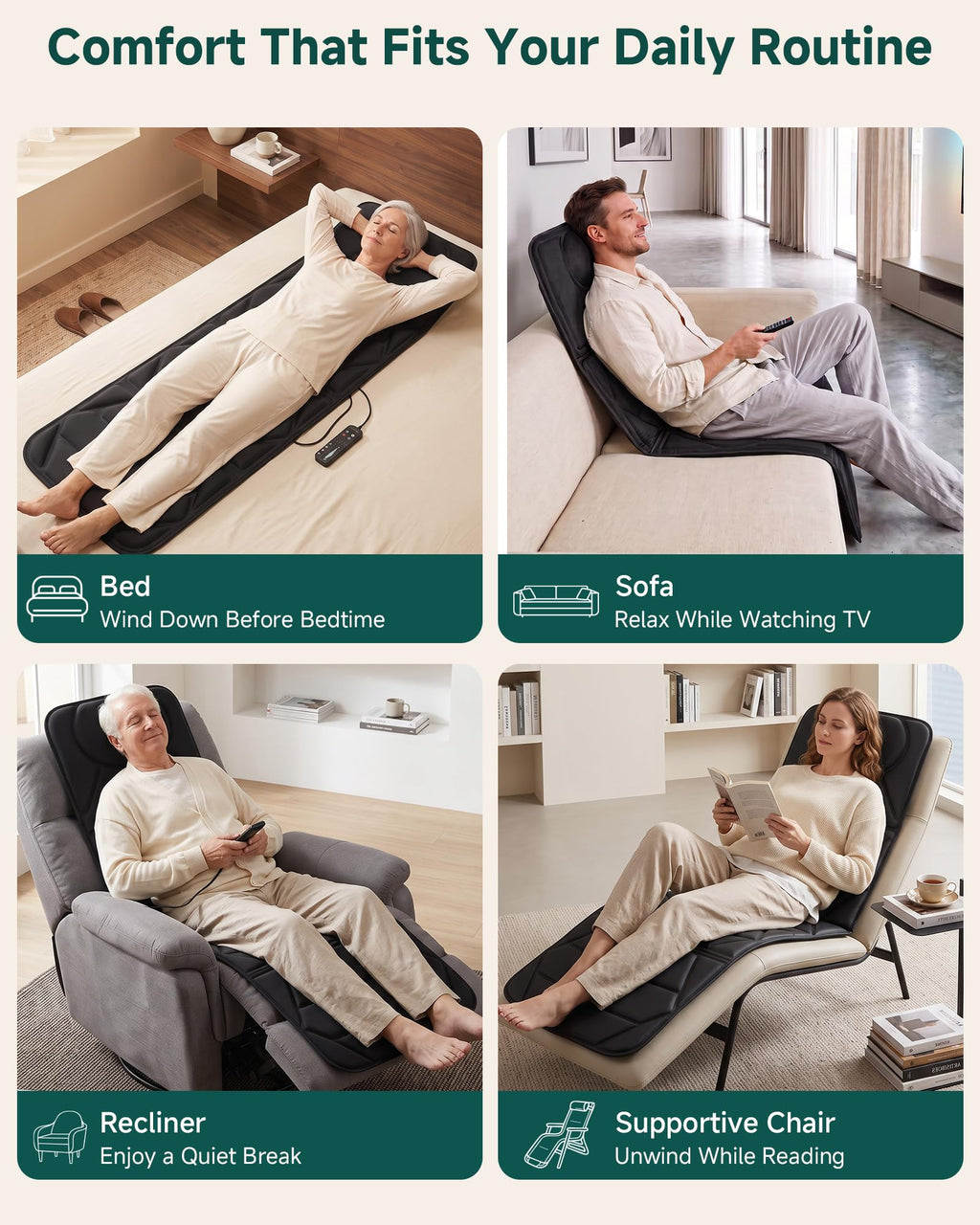 Full Body Massage Mat with Heat U964