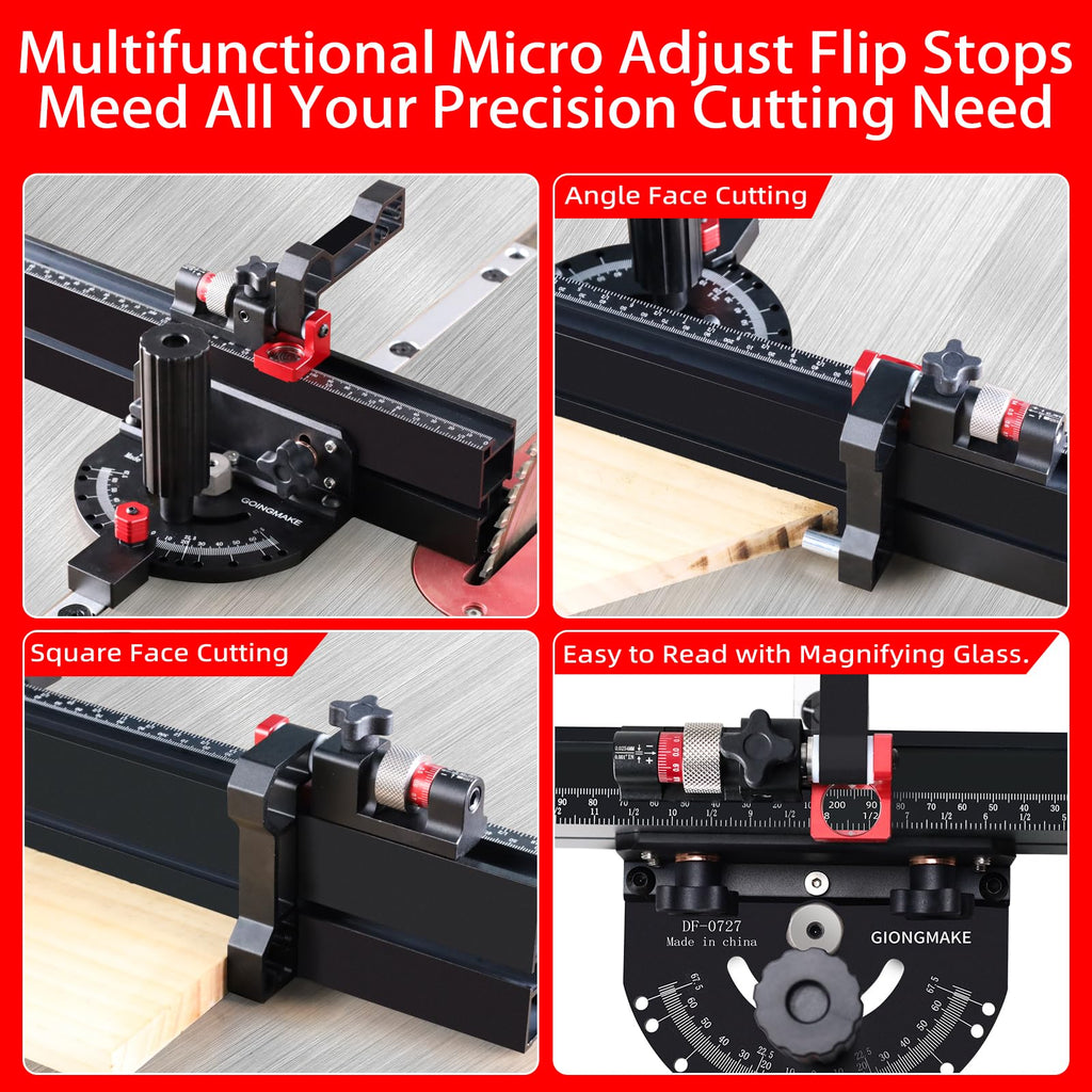 Table Saw Miter Gauge with Extendable Fence and Flip Stop Z3642