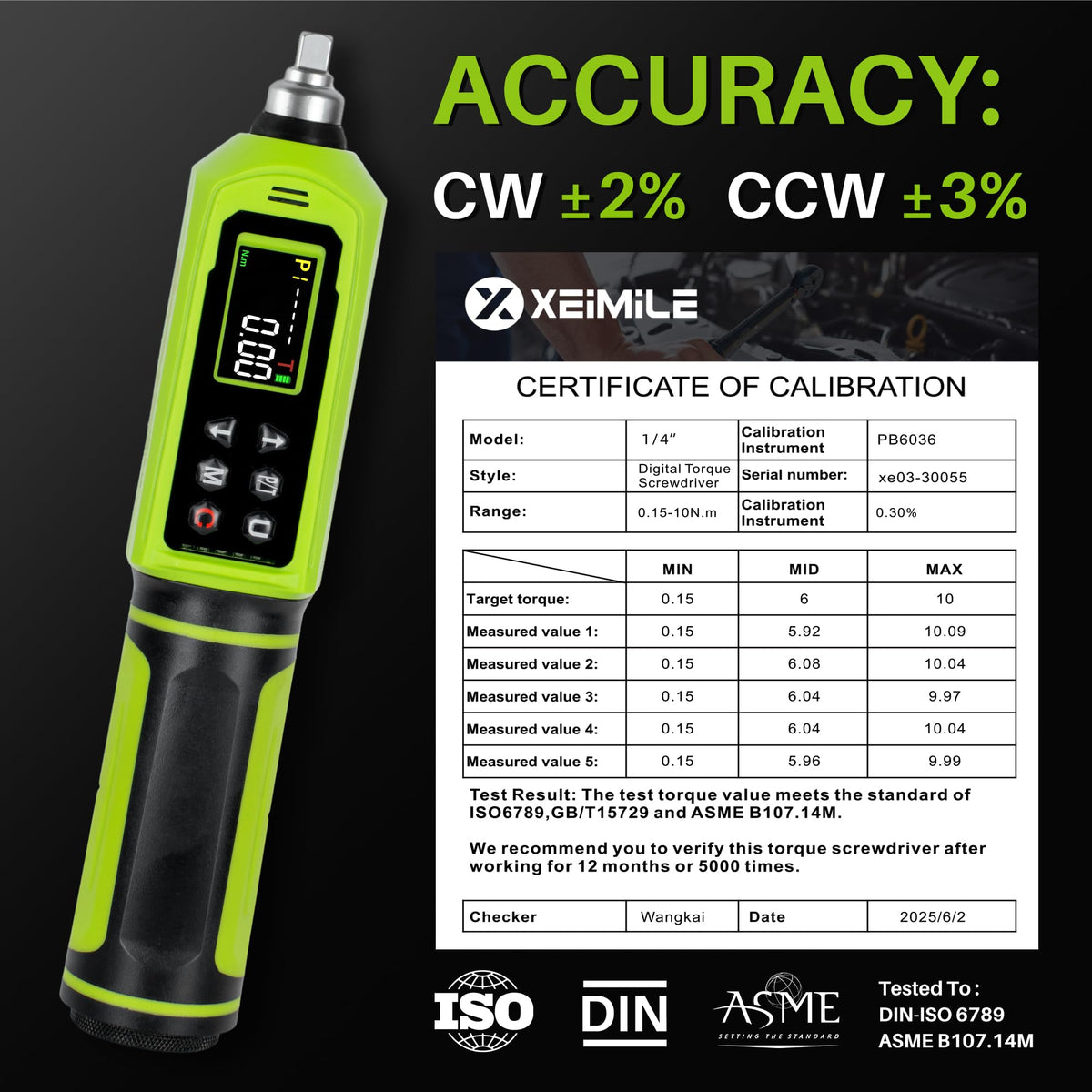 1/4" Drive Digital Torque Screwdriver Z331