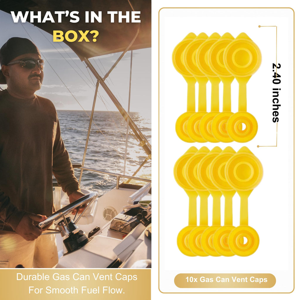 Yellow Plastic Gas Can Vent Caps R566929