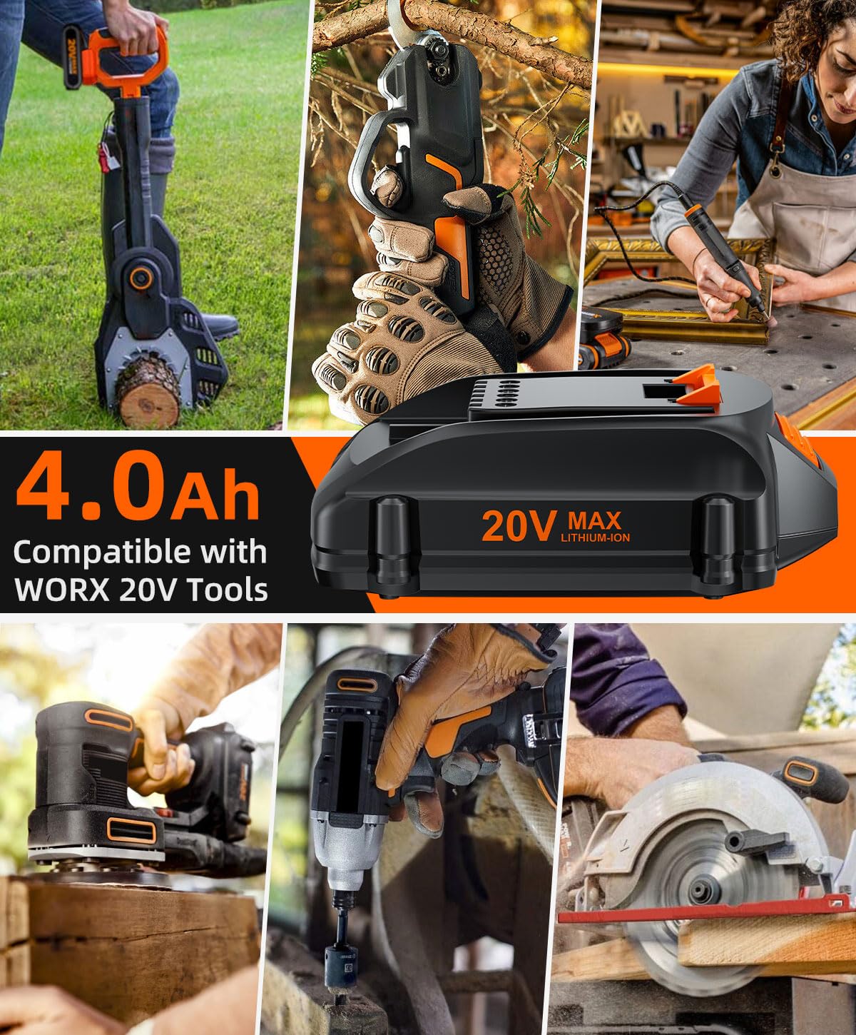20V 4.0Ah Battery Replacement N33019