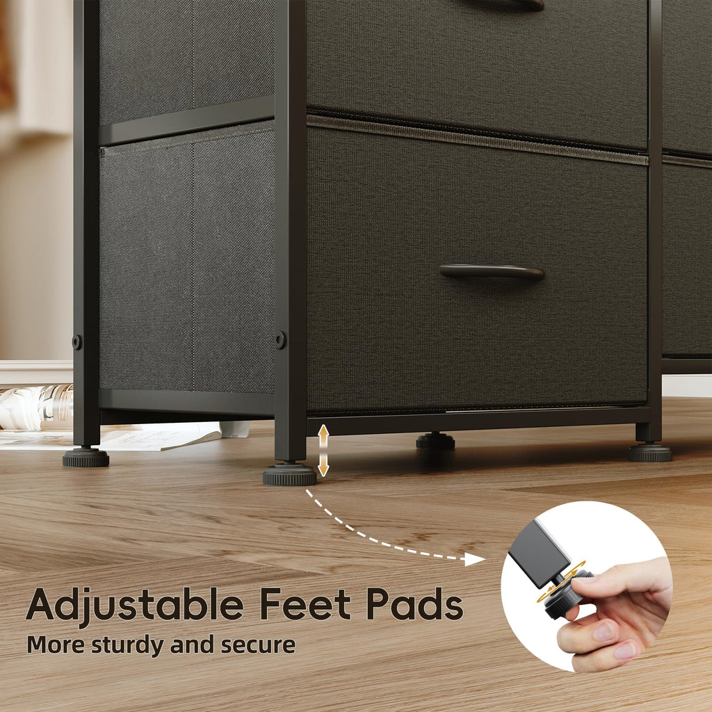 63 Inch 12 Drawer Black Dresser G468