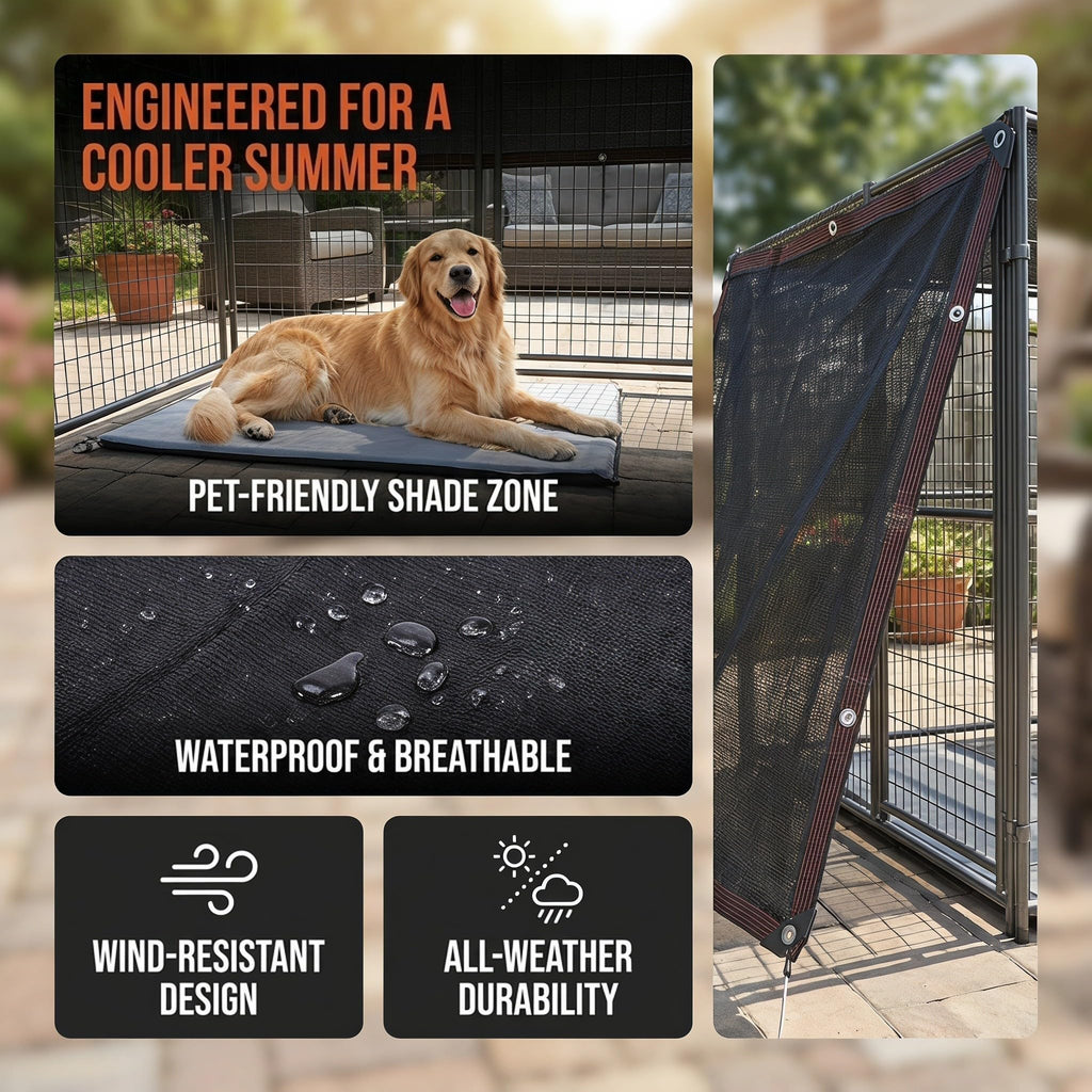 10x10ft Outdoor Dog Kennel Cover E39527