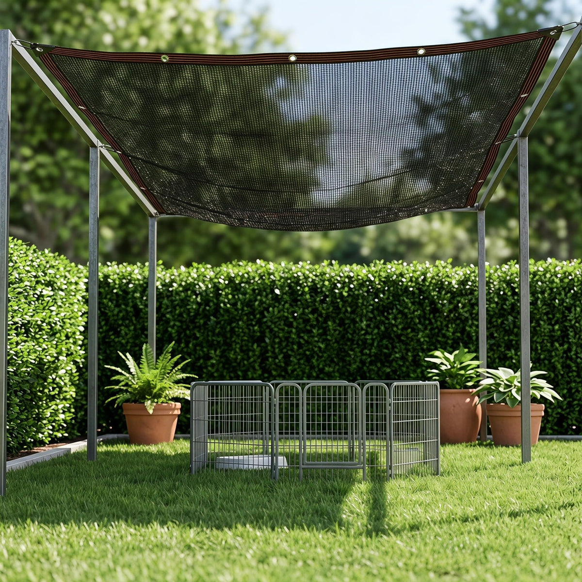 10x10ft Outdoor Dog Kennel Cover E39527