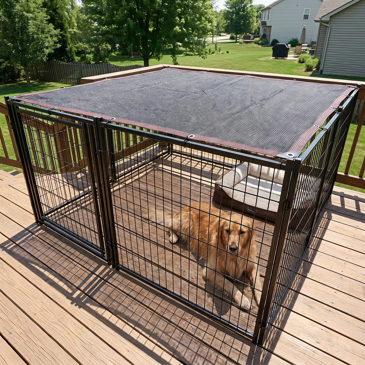10x10ft Outdoor Dog Kennel Cover E39527